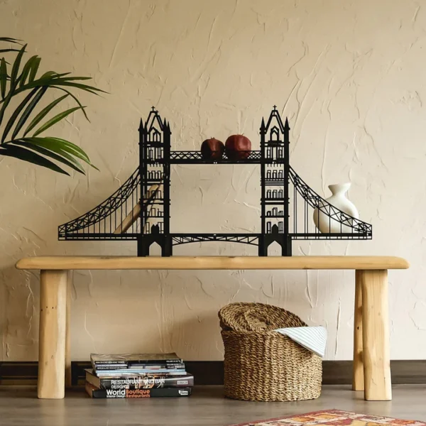 London Tower Bridge Metal Shelf