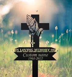 Cross custom name memorial