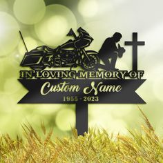 Custom word cross memorial